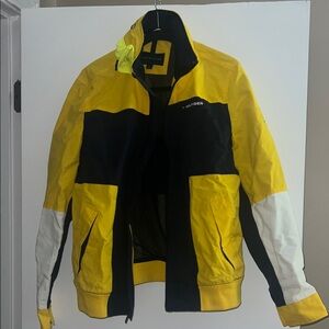 Tommy Hilfiger Men's Yellow, navy blue , and White Windbreaker